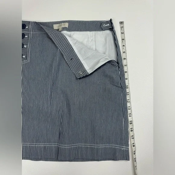 Talbots Striped Engineer Side Zip Lined Stretch Skirt Womens Size 8 - Picture 3 of 7